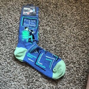 Blue and Green Gaming Socks